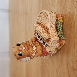 Vintage Woodlander. Hand painted stoneware. "Clara"‎ piano player.